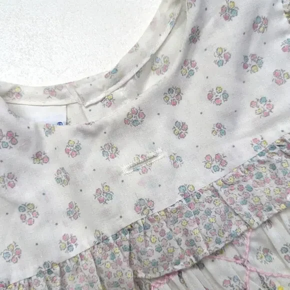 Vintage Princess Anne Dress Girls Size 6 Floral Smocked - Picture 3 of 8